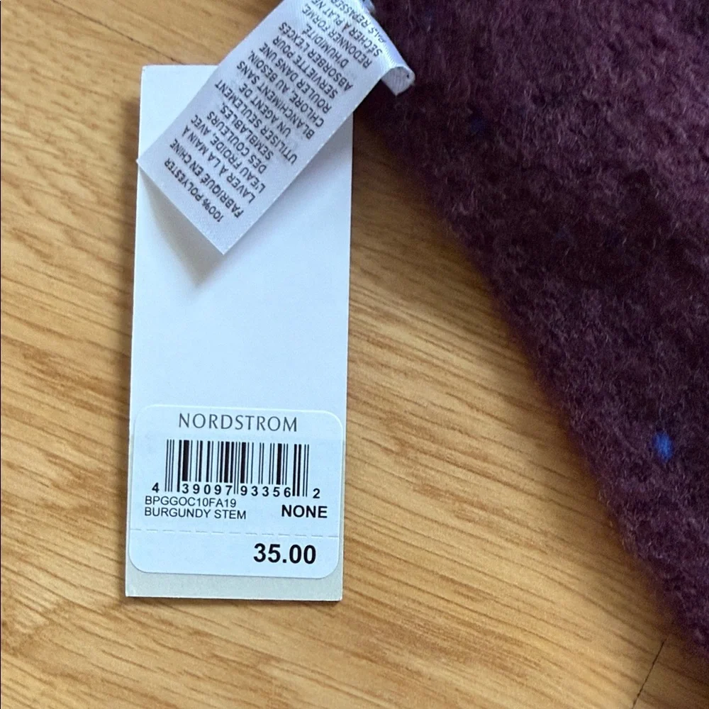NWT BP Burgundy Fringe Scarf Warm One Size